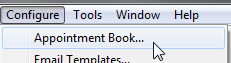 Configure Appointment Book menu option