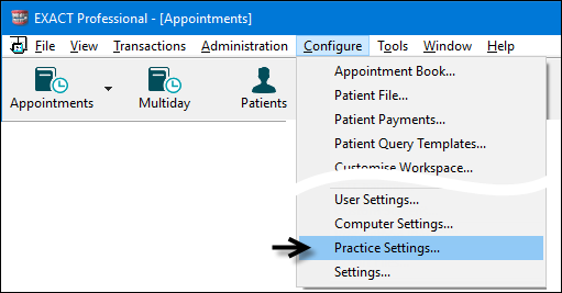 Configure-PracticeSettingsMenu