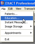 File > Patient Education menu