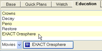 EXACT Orasphere start options
