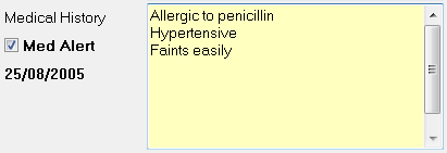 Multi-line field with scroll bars