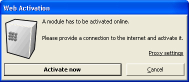 Activation screen - EXACT Orasphere