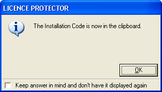 Licence Protector window