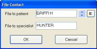 File Contact dialog
