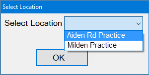 Selection Location dialog