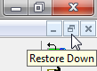 Restore Down button (window)