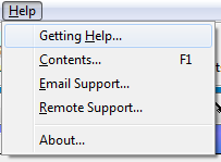 Help menu.