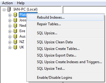 Administrator right-click menu