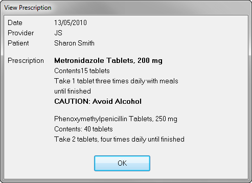 View Prescription