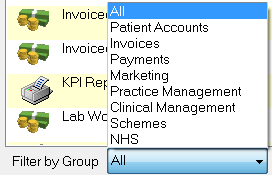 Filter by Group menu