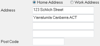 Address fields - incorrrect format