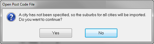 Open Post Code File