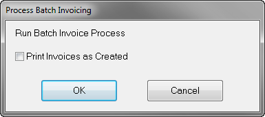 Run Batch Invoices dialog
