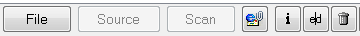 Contacts buttons ('Scan' greyed out)