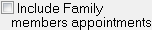 Include Family Appointments checkbox