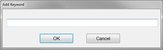 Add Keyword dialog