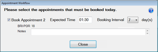 New App Workflow notes and booking interval