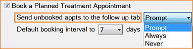 Send unbooked appts to the follow up tab