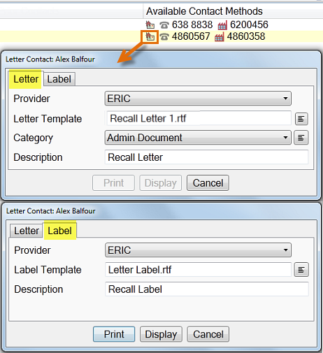 RecallManager-PrintLetterOnePatient