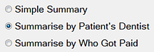 SelectSummariseByPatientdentist