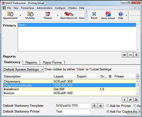 EstimateFormInPrintingSetup