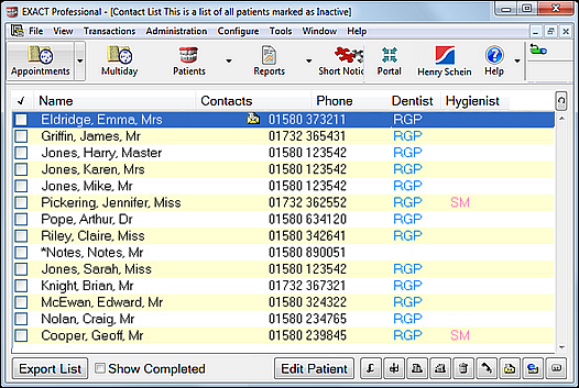 ContactList-Displayed