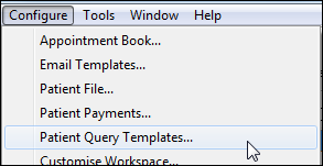 ConfigurePatientQueryTemplates