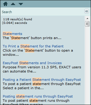 Search result example