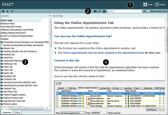 WebHelpScreenAreas