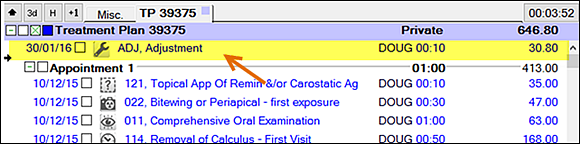Adjustment in COT