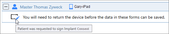 Clinipad-patient requested