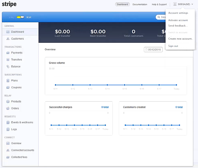 Stripe-Dashboard