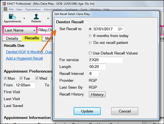 CustomPatientRecalls