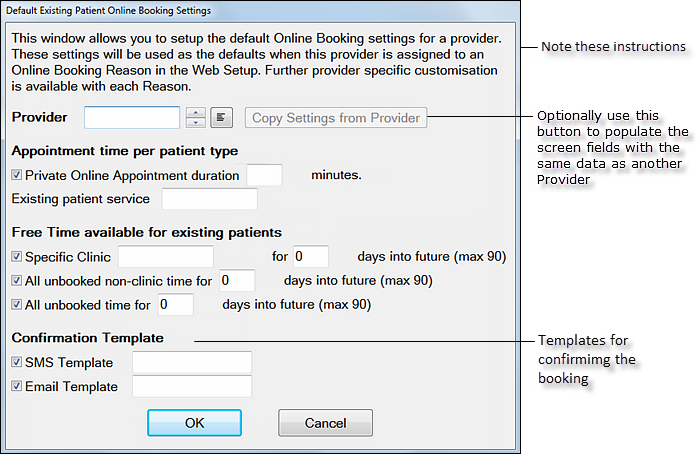 OLBConfigurationScreen-ExistingTab-Provider setup