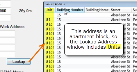 AddressLookup-UnitNumbers