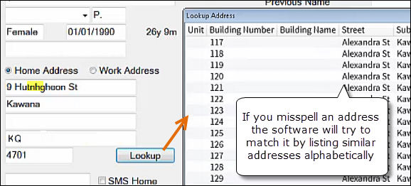 AddressLookup-MatchAlphabetically
