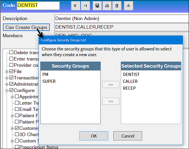 Dentist-SecGroups
