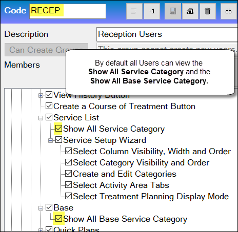 ServiceListAndBase-DefaultAccess