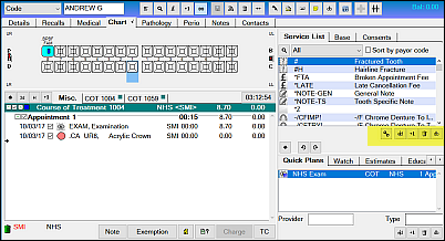 Buttonbar-ServiceLists
