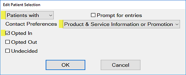EditPatientSelection-Product and Service