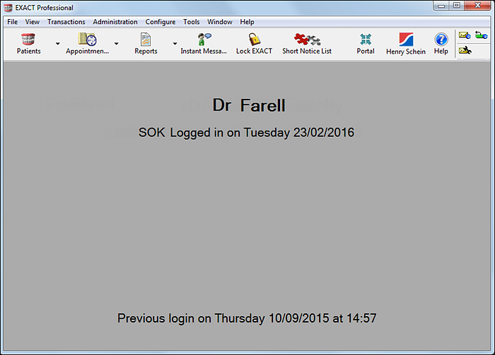 Login screen (main)